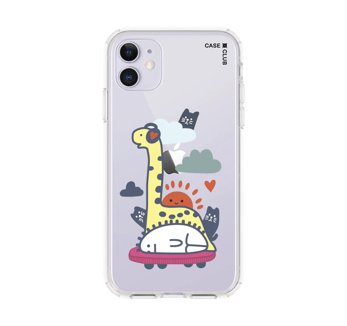 brachiosaurus on headphone